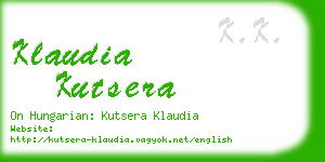 klaudia kutsera business card